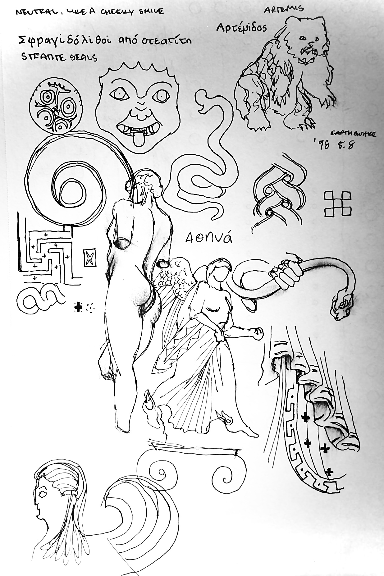 Athena steatite seals and mythology study